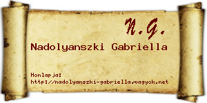 Nadolyanszki Gabriella névjegykártya