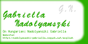 gabriella nadolyanszki business card